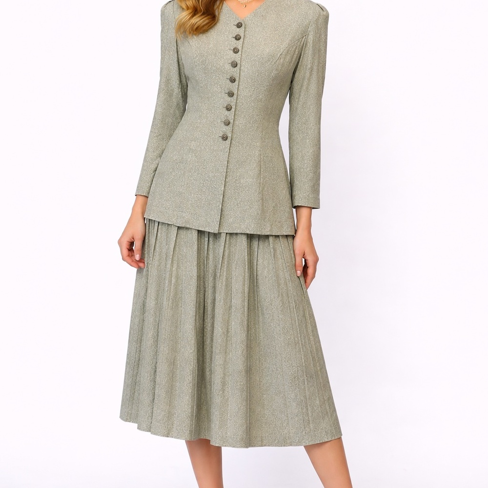 Vintage 40's two piece skirt set M Lady Carol of New York